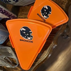 NWT 2 Broncos Triangle Containers